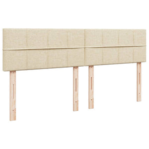 Κρεβάτι Boxspring με Στρώμα Κρεμ 180x200 εκ. Υφασμάτινο - Pakobazaar