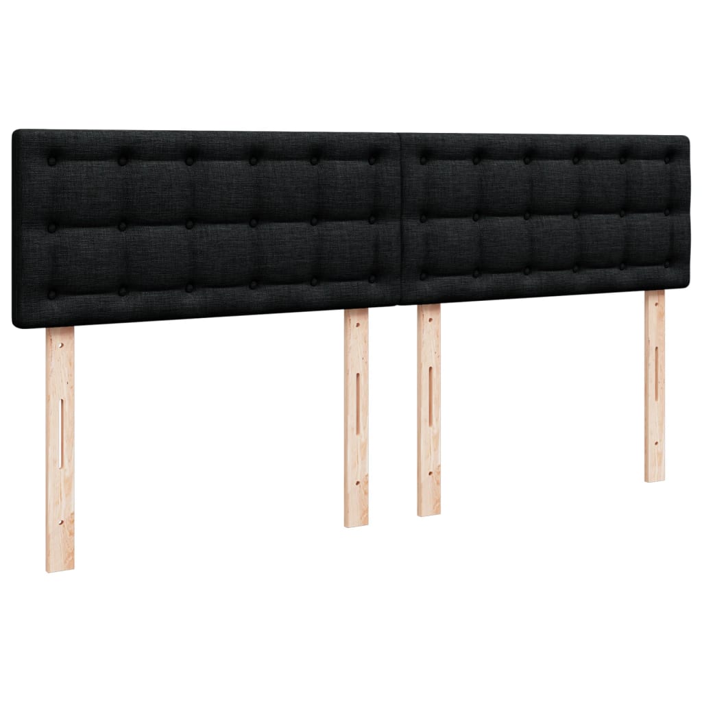 Κρεβάτι Boxspring με Στρώμα Μαύρο 180x200 εκ. Υφασμάτινο