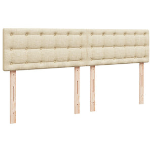 Κρεβάτι Boxspring με Στρώμα Κρεμ 180x200 εκ. Υφασμάτινο - Pakobazaar