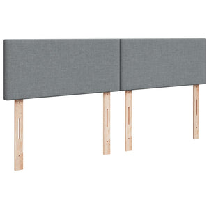 Κρεβάτι Boxspring με Στρώμα Ανοιχτό Γκρι 200x200 εκ. Υφασμάτινο - Pakobazaar