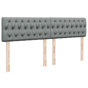 Κρεβάτι Boxspring με Στρώμα Ανοιχτό Γκρι 200x200 εκ. Υφασμάτινο - Pakobazaar
