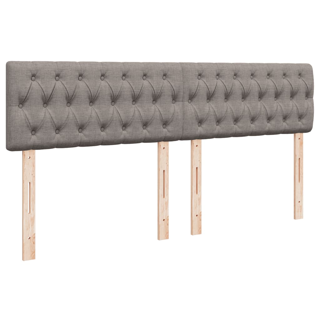 Κρεβάτι Boxspring με Στρώμα Taupe 200x200 εκ. Υφασμάτινο - Pakobazaar
