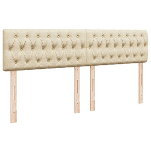 Κρεβάτι Boxspring με Στρώμα Κρεμ 200x200 εκ. Υφασμάτινο