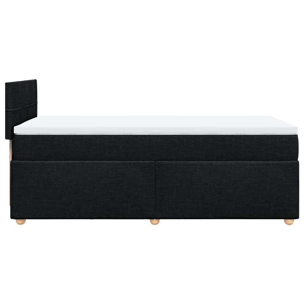 Κρεβάτι Boxspring με Στρώμα Μαύρο Single Υφασμάτινα - Pakobazaar