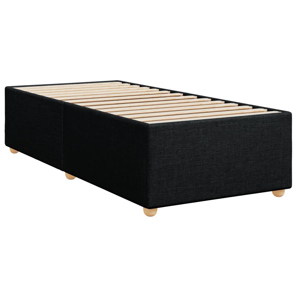 Κρεβάτι Boxspring με Στρώμα Μαύρο Single Υφασμάτινα - Pakobazaar
