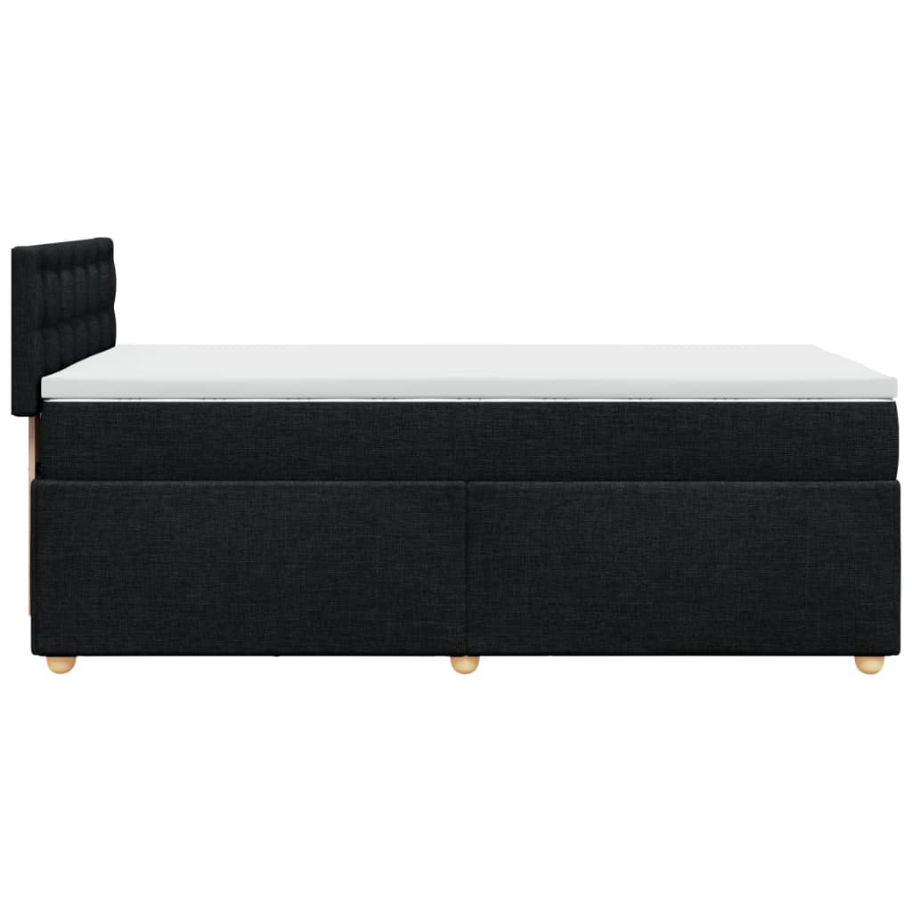 Κρεβάτι Boxspring με Στρώμα Μαύρο Single Υφασμάτινα - Pakobazaar