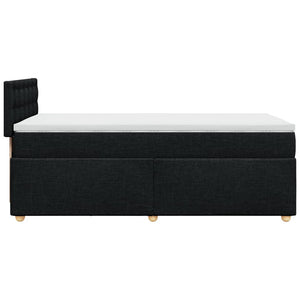 Κρεβάτι Boxspring με Στρώμα Μαύρο Single Υφασμάτινα - Pakobazaar