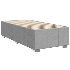 Κρεβάτι Boxspring με Στρώμα Ανοιχτό Γκρι 80x200 εκ. Υφασμάτινο - Pakobazaar