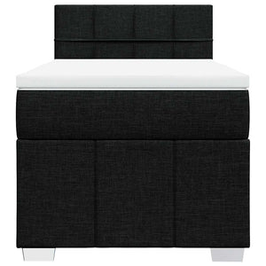 Κρεβάτι Boxspring με Στρώμα Μαύρο 80 x 200 εκ. Υφασμάτινο - Pakobazaar
