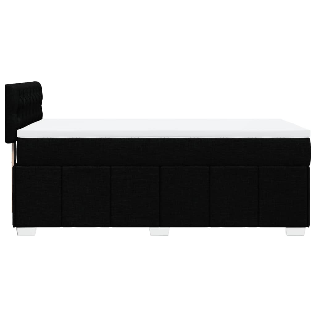 Κρεβάτι Boxspring με Στρώμα Μαύρο 80 x 200 εκ. Υφασμάτινο - Pakobazaar