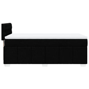 Κρεβάτι Boxspring με Στρώμα Μαύρο 80 x 200 εκ. Υφασμάτινο - Pakobazaar