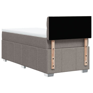 Κρεβάτι Boxspring με Στρώμα Taupe 80x200 εκ. Υφασμάτινο