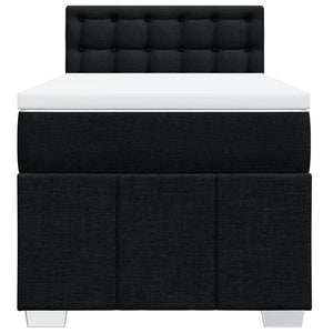 Κρεβάτι Boxspring με Στρώμα Μαύρο 80 x 200 εκ. Υφασμάτινο - Pakobazaar