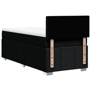 Κρεβάτι Boxspring με Στρώμα Μαύρο 80 x 200 εκ. Υφασμάτινο - Pakobazaar