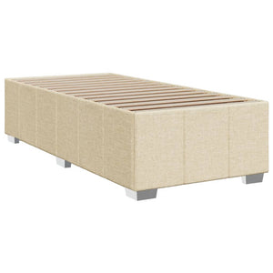 Κρεβάτι Boxspring με Στρώμα Κρεμ 90x200 εκ.Υφασμάτινο - Pakobazaar