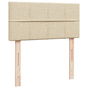 Κρεβάτι Boxspring με Στρώμα Κρεμ 100 x 200 εκ. Υφασμάτινο - Pakobazaar