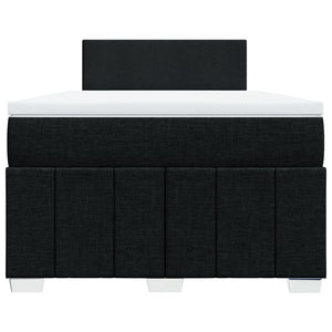 Κρεβάτι Boxspring με Στρώμα Μαύρο 120x190 εκ. Υφασμάτινο - Pakobazaar