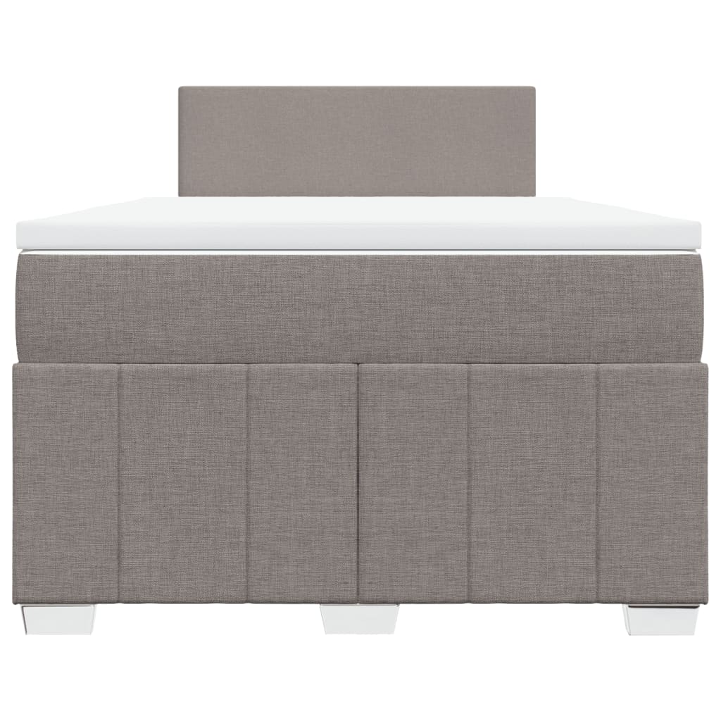 Κρεβάτι Boxspring με Στρώμα Taupe 120x190 εκ. Υφασμάτινο - Pakobazaar