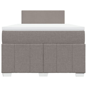 Κρεβάτι Boxspring με Στρώμα Taupe 120x190 εκ. Υφασμάτινο - Pakobazaar