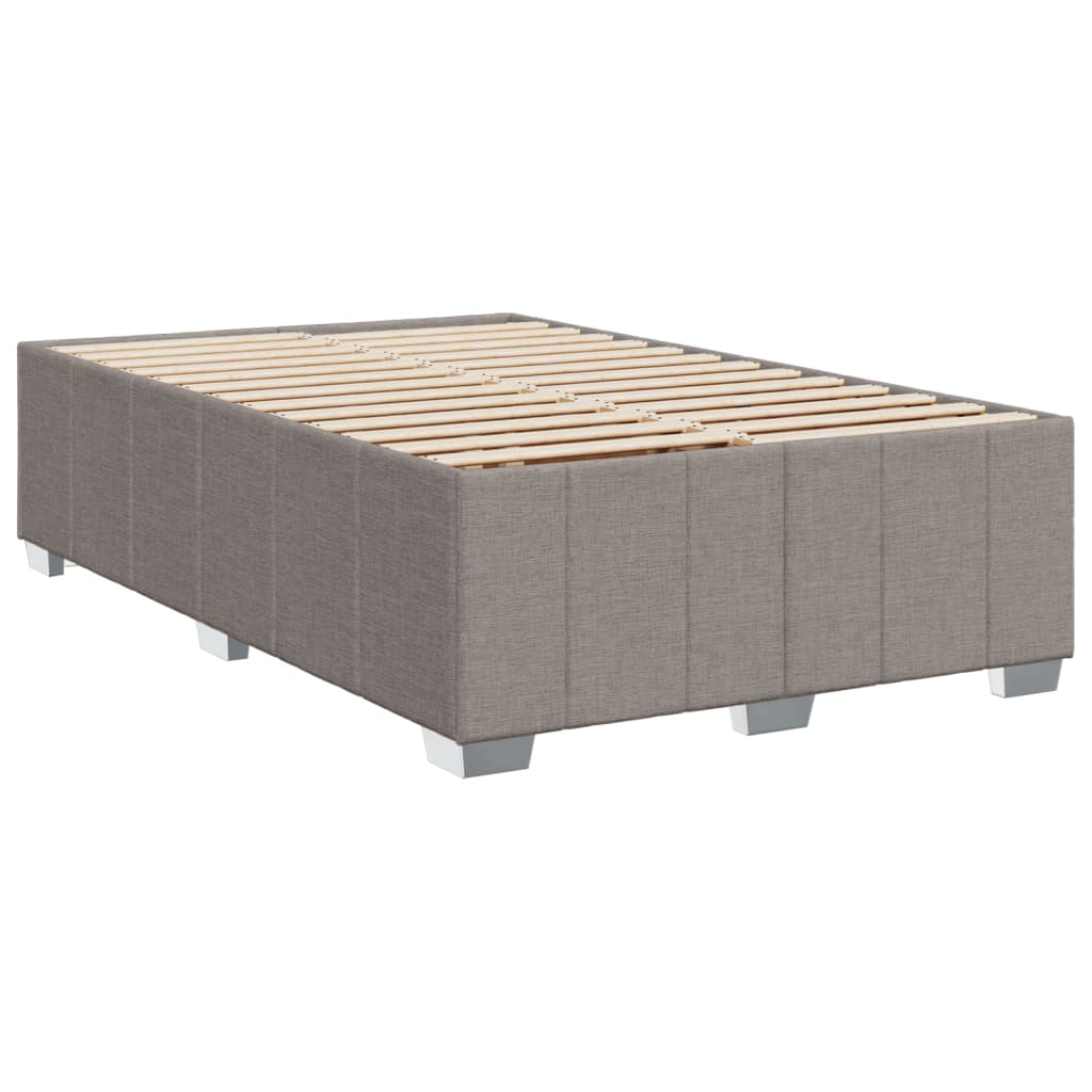 Κρεβάτι Boxspring με Στρώμα Taupe 120x190 εκ. Υφασμάτινο - Pakobazaar