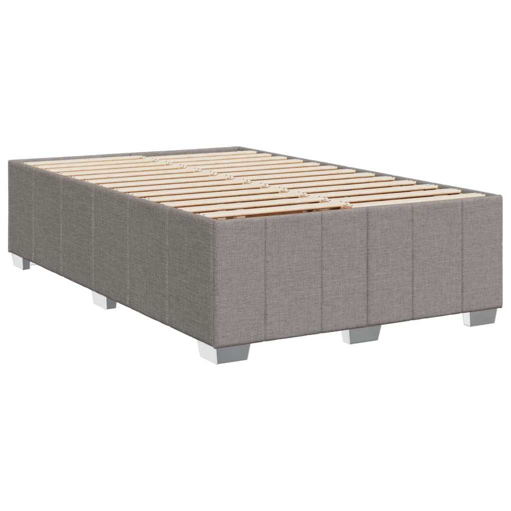 Κρεβάτι Boxspring με Στρώμα Taupe 120x190 εκ. Υφασμάτινο - Pakobazaar