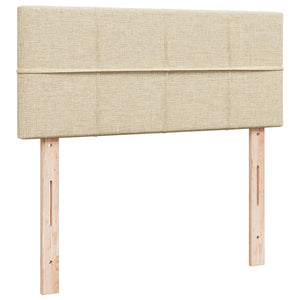 Κρεβάτι Boxspring με Στρώμα Κρεμ 120x190 εκ. Υφασμάτινο - Pakobazaar