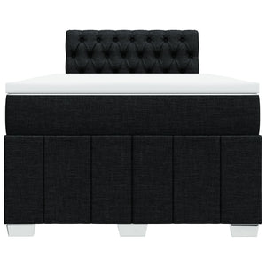 Κρεβάτι Boxspring με Στρώμα Μαύρο 120x190 εκ. Υφασμάτινο - Pakobazaar