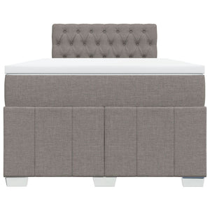 Κρεβάτι Boxspring με Στρώμα Taupe 120x190 εκ. Υφασμάτινο - Pakobazaar