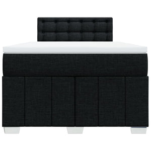 Κρεβάτι Boxspring με Στρώμα Μαύρο 120x190 εκ. Υφασμάτινο - Pakobazaar