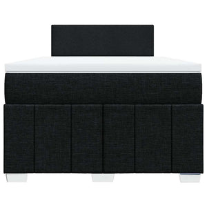 Κρεβάτι Boxspring με Στρώμα Μαύρο 120x200 εκ. Υφασμάτινο - Pakobazaar