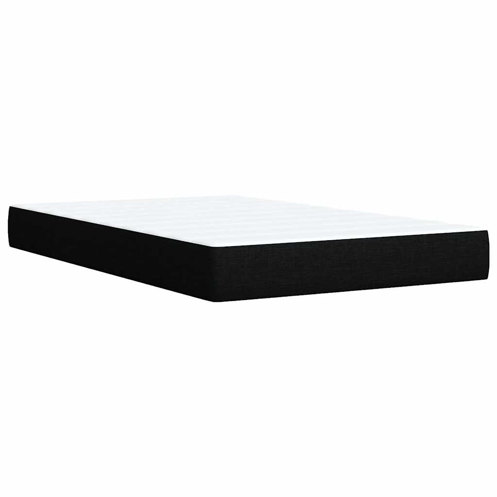 Κρεβάτι Boxspring με Στρώμα Μαύρο 120x200 εκ. Υφασμάτινο - Pakobazaar