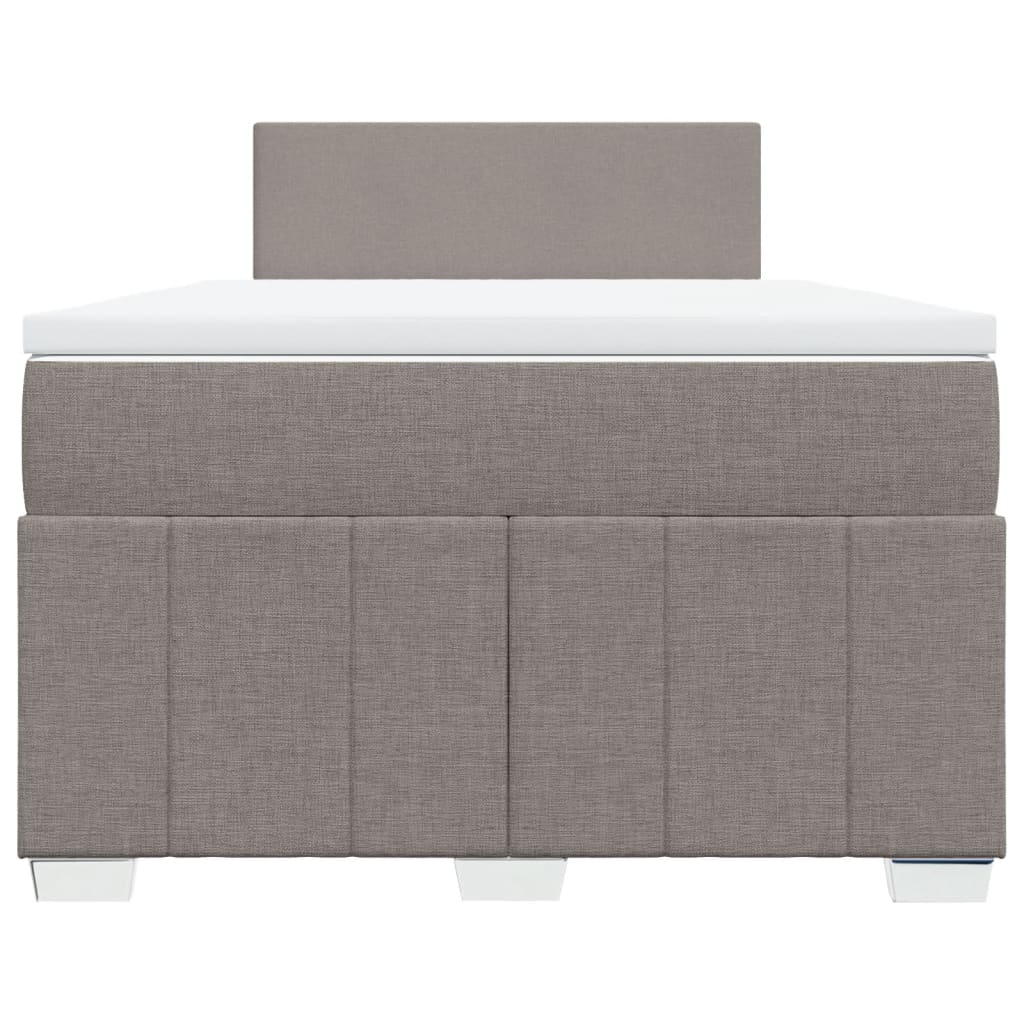 Κρεβάτι Boxspring με Στρώμα Taupe 120x200 εκ. Υφασμάτινο - Pakobazaar