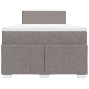 Κρεβάτι Boxspring με Στρώμα Taupe 120x200 εκ. Υφασμάτινο - Pakobazaar