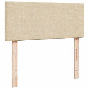 Κρεβάτι Boxspring με Στρώμα Κρεμ 120x200 εκ. Υφασμάτινο - Pakobazaar