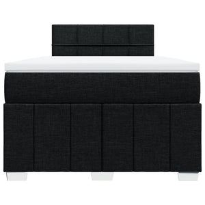 Κρεβάτι Boxspring με Στρώμα Μαύρο 120x200 εκ. Υφασμάτινο - Pakobazaar