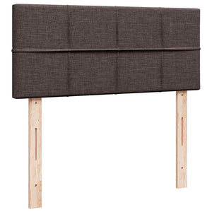 Κρεβάτι Boxspring με Στρώμα Σκούρο Καφέ 120x200 εκ. Υφασμάτινο - Pakobazaar