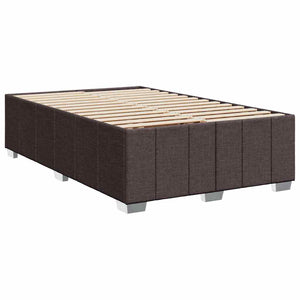 Κρεβάτι Boxspring με Στρώμα Σκούρο Καφέ 120x200 εκ. Υφασμάτινο - Pakobazaar