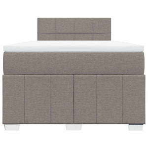 Κρεβάτι Boxspring με Στρώμα Taupe 120x200 εκ. Υφασμάτινο - Pakobazaar