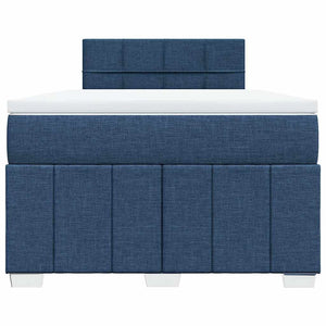 Κρεβάτι Boxspring με Στρώμα Μπλε 120x200 εκ. Υφασμάτινο - Pakobazaar