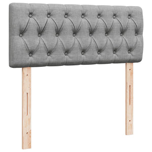 Κρεβάτι Boxspring με Στρώμα Ανοιχτό Γκρι 120x200 εκ. Υφασμάτινο - Pakobazaar