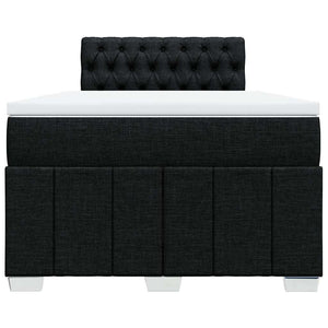 Κρεβάτι Boxspring με Στρώμα Μαύρο 120x200 εκ. Υφασμάτινο - Pakobazaar