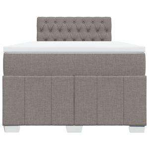 Κρεβάτι Boxspring με Στρώμα Taupe 120x200 εκ. Υφασμάτινο - Pakobazaar