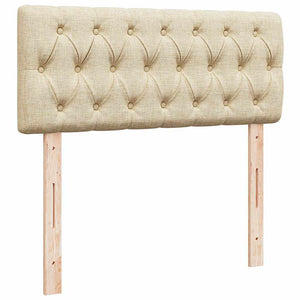 Κρεβάτι Boxspring με Στρώμα Κρεμ 120x200 εκ. Υφασμάτινο - Pakobazaar