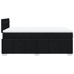 Κρεβάτι Boxspring με Στρώμα Μαύρο 120x200 εκ. Υφασμάτινο - Pakobazaar