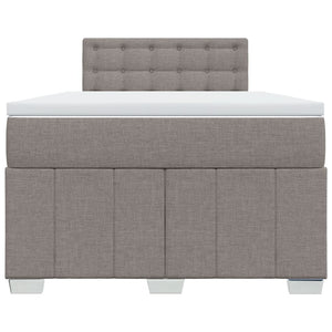 Κρεβάτι Boxspring με Στρώμα Taupe 120x200 εκ. Υφασμάτινο - Pakobazaar