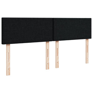 Κρεβάτι Boxspring με Στρώμα Μαύρο 140x190 εκ. Υφασμάτινο - Pakobazaar