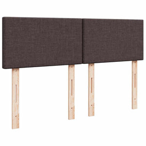 Κρεβάτι Boxspring με Στρώμα Σκούρο Καφέ 140x190 εκ. Υφασμάτινο