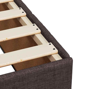 Κρεβάτι Boxspring με Στρώμα Σκούρο Καφέ 140x190 εκ. Υφασμάτινο