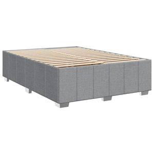 Κρεβάτι Boxspring με Στρώμα Ανοιχτό Γκρι 140x190 εκ. Υφασμάτινο - Pakobazaar