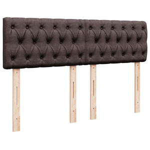 Κρεβάτι Boxspring με Στρώμα Σκούρο Καφέ 140x190 εκ. Υφασμάτινο
